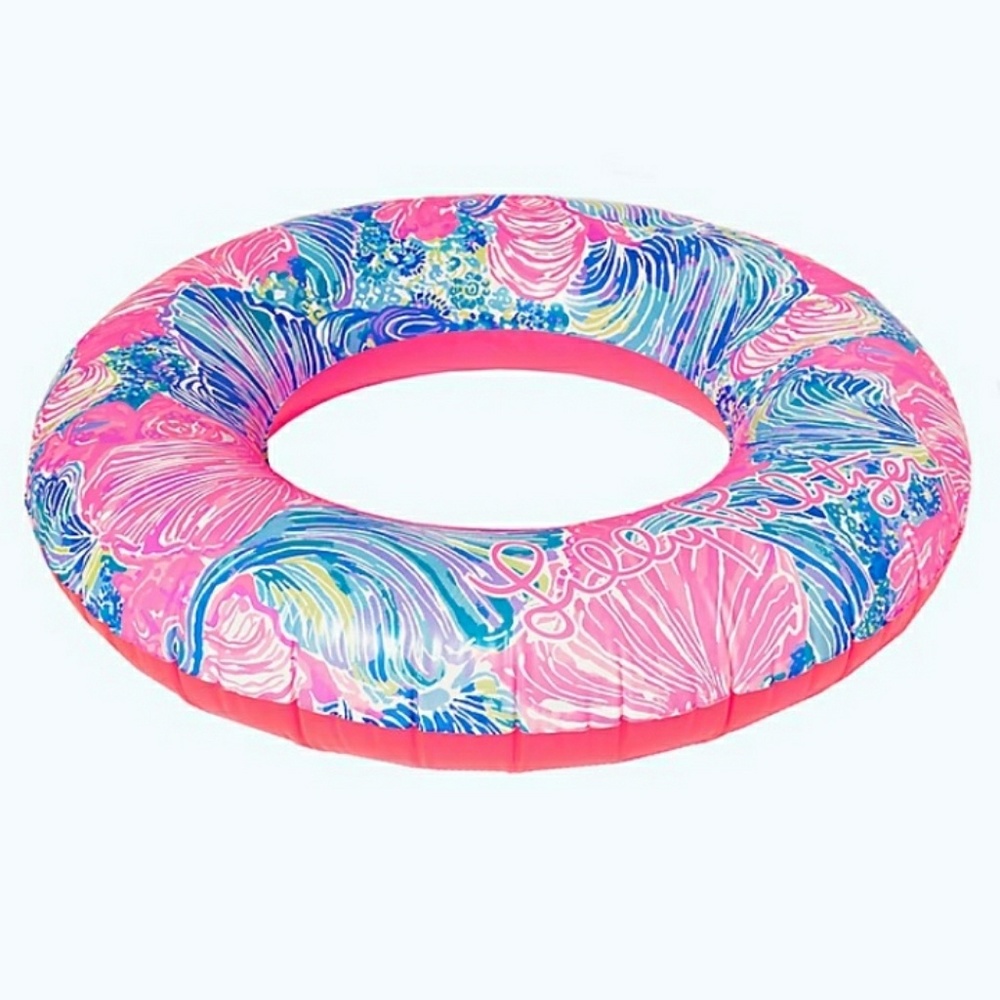 Lilly Pulitzer pool tube and drink floatys